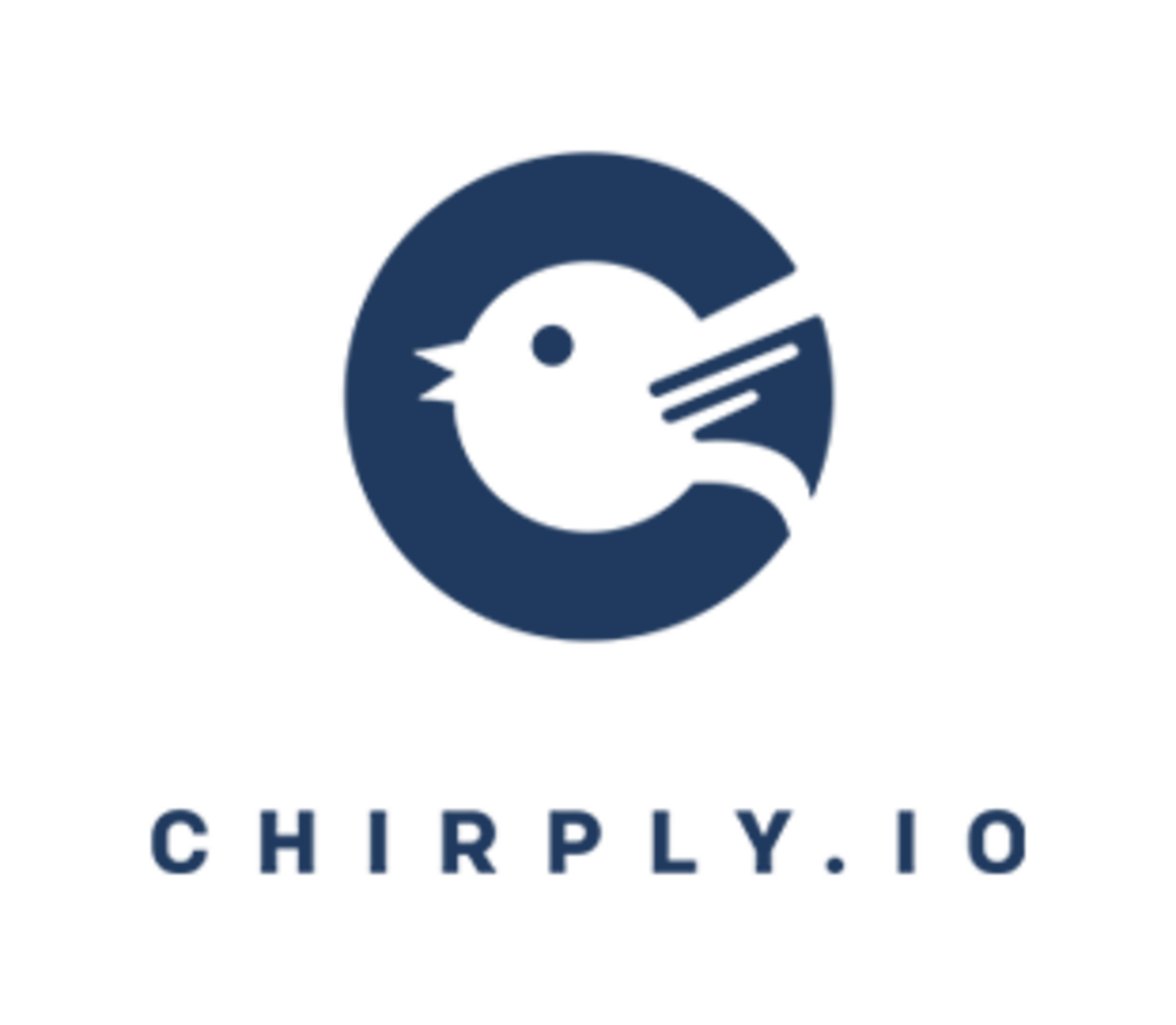 Original Chirply.io navy bird and wordmark